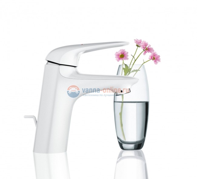 Смеситель для раковины Grohe Eurostyle 2015 23707LS3, с донным клапаном, белая луна