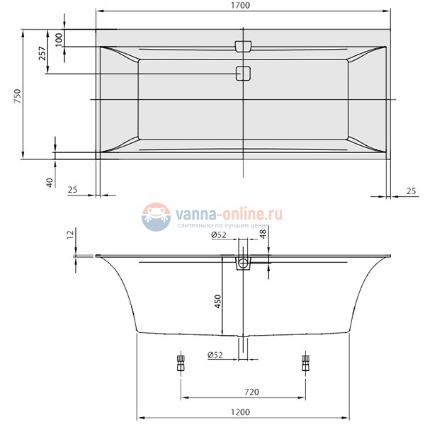 Квариловая ванна Villeroy&Boch Squaro Edge 12 170x75 Duo UBQ170SQE2DV-01, Quaryl® Квариловая ванна Villeroy&Boch Squaro Edge 12 170x75 Duo UBQ170SQE2DV-01, Quaryl®