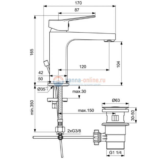 Смеситель для раковины Ideal Standard ENTELLA BC232AA Смеситель для раковины Ideal Standard ENTELLA BC232AA