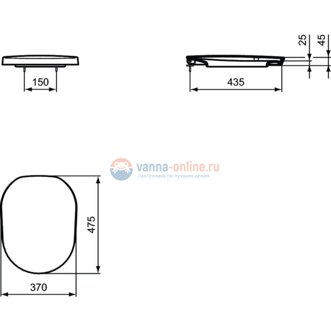 Сидение и крышка для унитаза Ideal Standard TONIC K706101 Сидение и крышка для унитаза Ideal Standard TONIC K706101