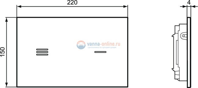 Бесконтактная панель смыва Ideal Standard SIMFO™ R0129SA Бесконтактная панель смыва Ideal Standard SIMFO™ R0129SA