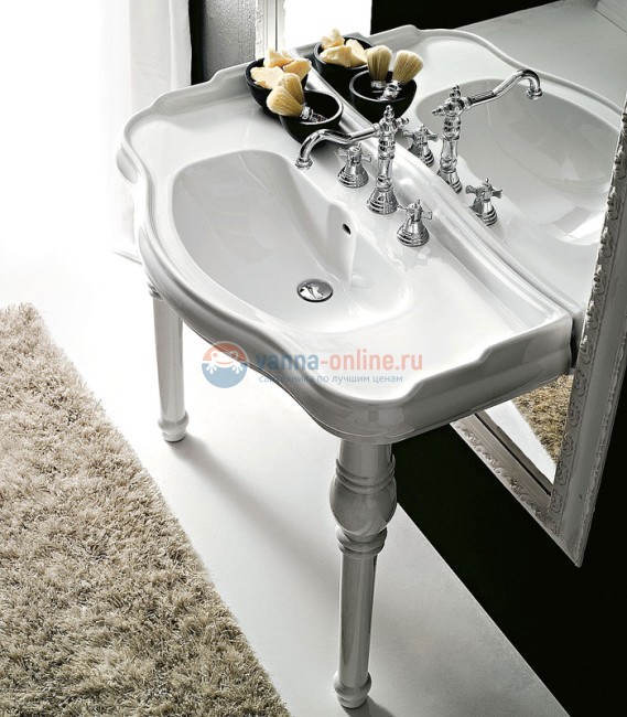 Раковина Kerasan 100 Retro 105001*3, на 3 отв., 100*54,5 см