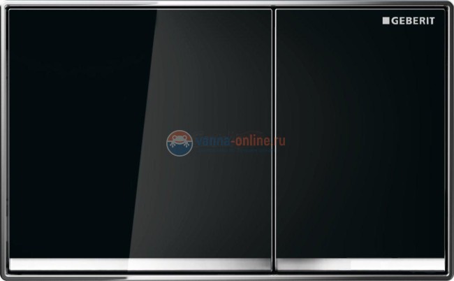 Клавиша Geberit Sigma Type 60 115.640.SQ.1, двойной смыв, цинковое литье, стекло умбра