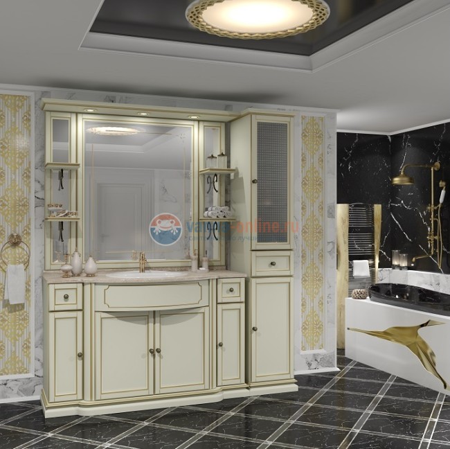 Пенал Opadiris Корсо-Оро L/R 42 см напольный, слоновая кость Пенал Opadiris Корсо-Оро L/R 42 см напольный, слоновая кость