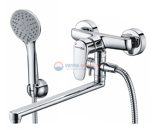 Смеситель для ванны и душа WasserKRAFT Vils 5602L с гарнитуром Смеситель для ванны и душа WasserKRAFT Vils 5602L с гарнитуром