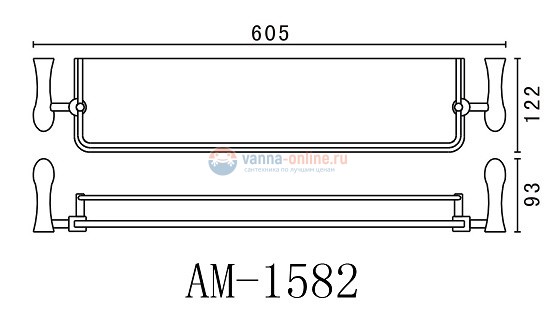 Полка стеклянная Art&Max Elegant AM-1582