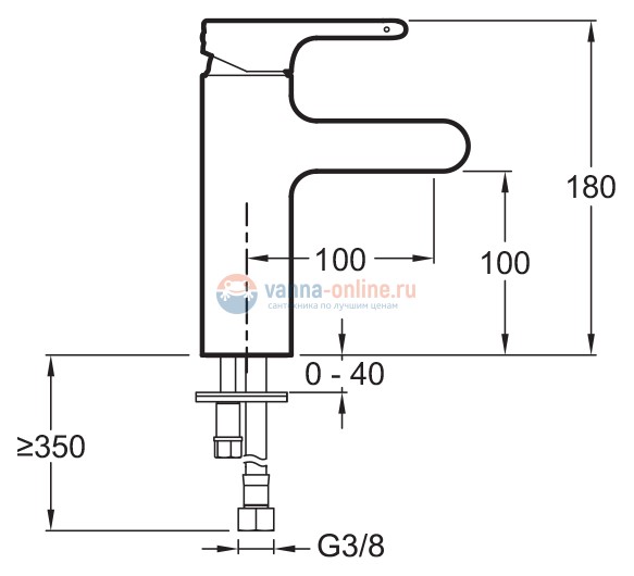 Смеситель Jacob Delafon Singulier E10496-CP для раковины