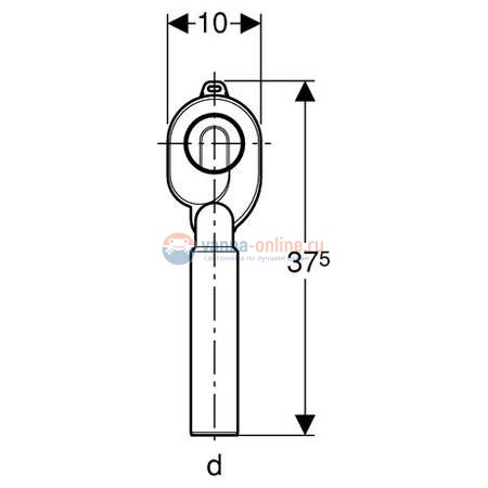 Сифон для писсуара Geberit 152.984.00.1, вертикальный выпуск Сифон для писсуара Geberit 152.984.00.1, вертикальный выпуск