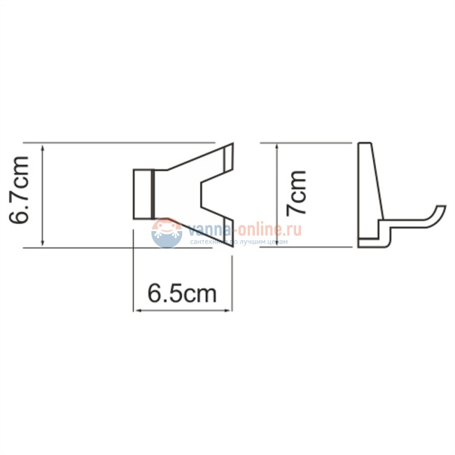 Крючок двойной WasserKRAFT Lopau K-6023D, хром Крючок двойной WasserKRAFT Lopau K-6023D, хром