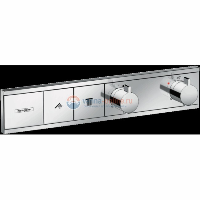 Смеситель для душа Hansgrohe RainSelect 15380000, 2 потребителя, термостатический, хром Смеситель для душа Hansgrohe RainSelect 15380000, 2 потребителя, термостатический, хром