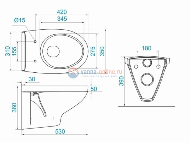 Инсталляция с унитазом Santek Бореаль 1.WH50.1.544 Инсталляция с унитазом Santek Бореаль 1.WH50.1.544