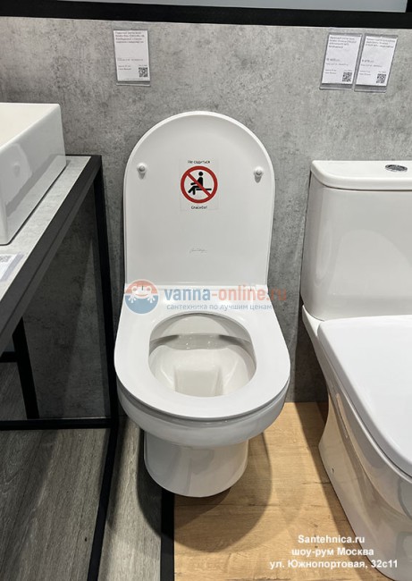 Унитаз подвесной Jacob Delafon Elite EDX114RU-00, безободковый c тонким сиденьем с микролифтом