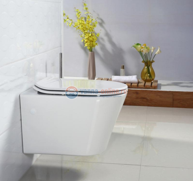 Унитаз подвесной, безободковый BelBagno Flay-R BB506CH