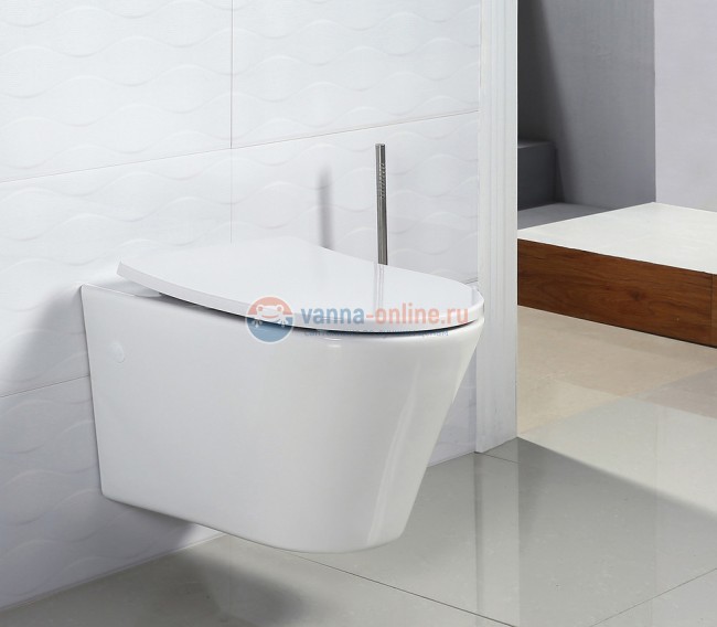 Унитаз подвесной, безободковый BelBagno Flay-R BB506CH