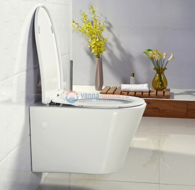 Унитаз подвесной, безободковый BelBagno Flay-R BB506CH