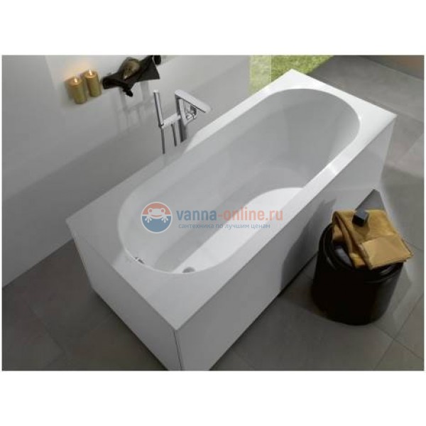 Ванна Villeroy&Boch Oberon UBQ160OBE2V-01, 160x75 см, Quaryl®, alpin без отверстия и перелива Ванна Villeroy&Boch Oberon UBQ160OBE2V-01, 160x75 см, Quaryl®, alpin без отверстия и перелива