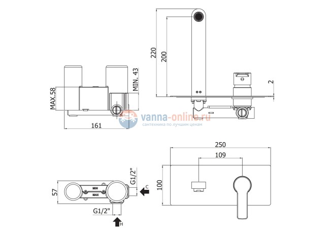 Смеситель для раковины Cezares Fuoco FUOCO-BLI-20-01, хром