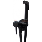 Гигиенический душ Paffoni Tweet Round ZDUP110NO со смесителем и внутренней частью, цвет черный