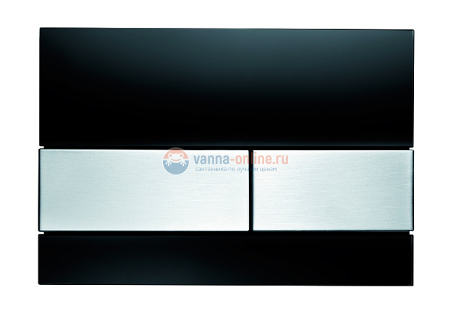 Клавиша смыва TECE Square 9240806 черное стекло, клавиша сатин