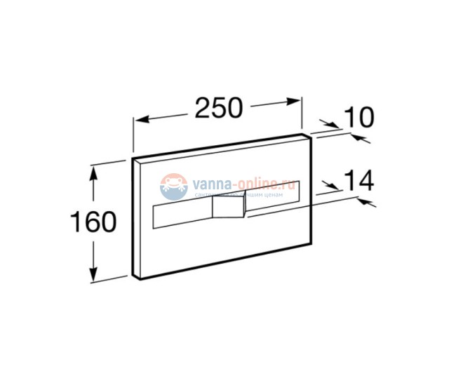 Кнопка смыва Roca PL2 890096001, глянцевый хром Кнопка смыва Roca PL2 890096001, глянцевый хром