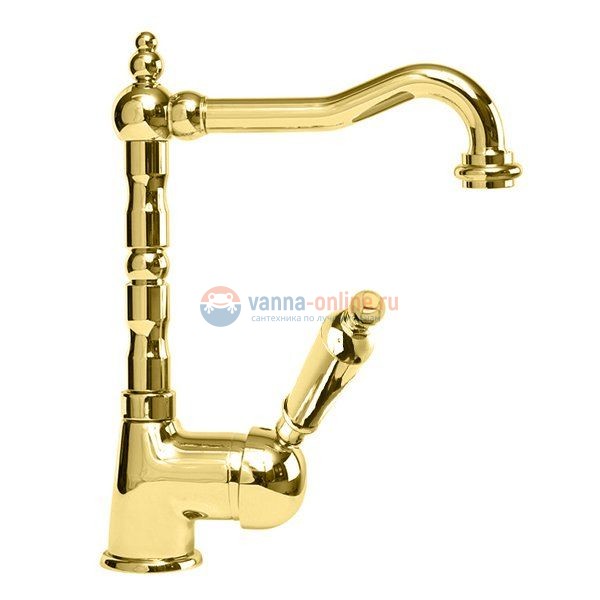 Смеситель Cezares ELITE-LSM2-03-M для раковины, золото, ручка металл