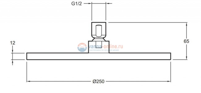 Верхний душ Jacob Delafon Katalyst E13689-CP Верхний душ Jacob Delafon Katalyst E13689-CP