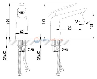 Смеситель для раковины Lemark Melange LM4906CW, хром белый Смеситель для раковины Lemark Melange LM4906CW, хром белый