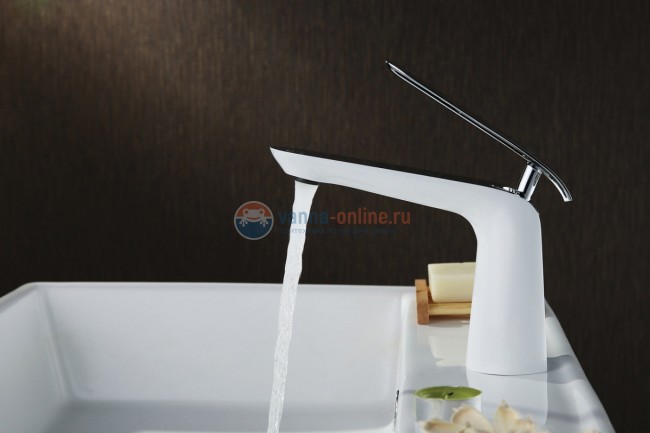 Смеситель для раковины Lemark Melange LM4906CW, хром белый Смеситель для раковины Lemark Melange LM4906CW, хром белый