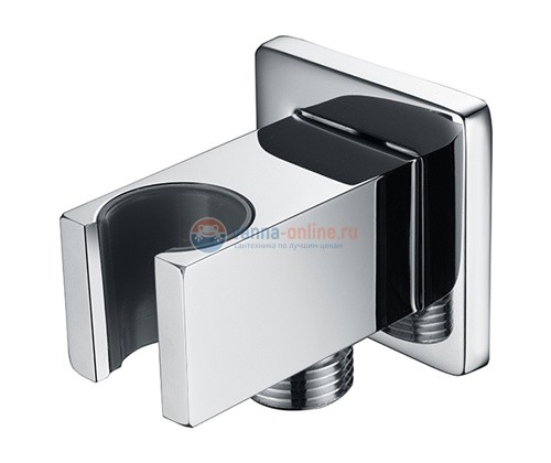 Подключение шланга WasserKRAFT A086 с настенным держателем лейки, хром