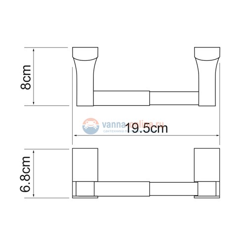 Держатель для туалетной бумаги WasserKRAF Leine 5022