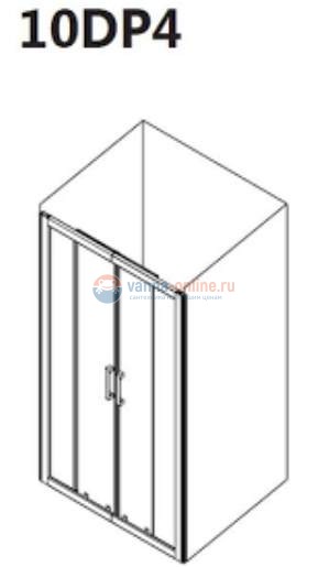 Дверь душевая Ravak 10° 10DP4-130 0ZKJ0100Z1, белый/транспарент