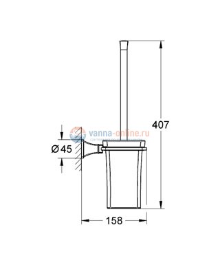 Ершик туалетный Grohe Grandera 40632000, хром
