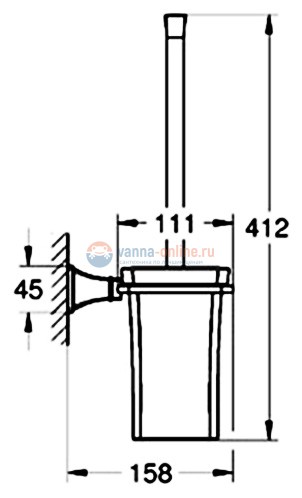 Ершик туалетный Grohe Grandera 40632000, хром