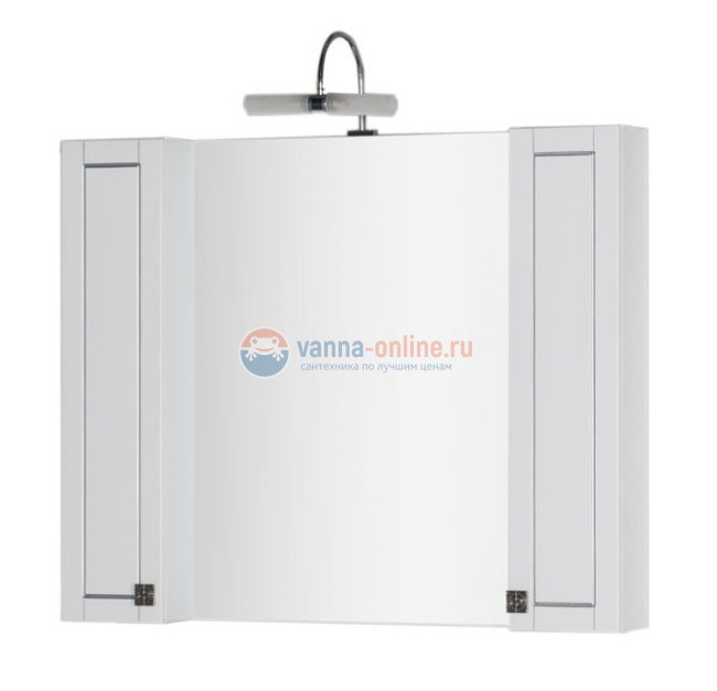 Зеркало-шкаф Aquanet Честер 105 00182631, цвет белый, патина серебро