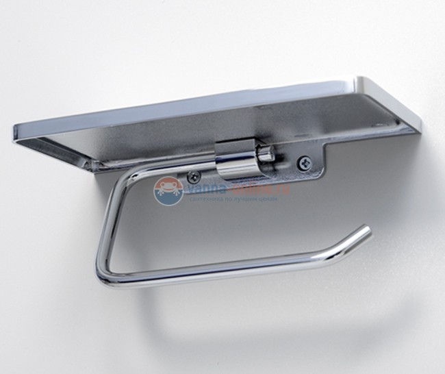 Держатель туалетной бумаги с полочкой для телефона WasserKRAFT K-1325, хром