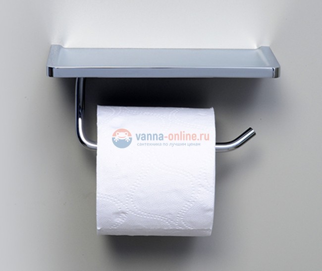 Держатель туалетной бумаги с полочкой для телефона WasserKRAFT K-1325, хром