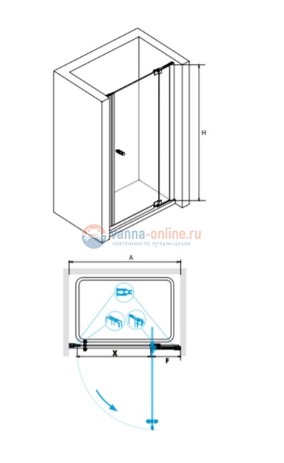 Душевая дверь RGW HO-06, 01060609-21, 90 х 195 см в нишу, распашная, стекло матовое, хром Душевая дверь RGW HO-06, 01060609-21, 90 х 195 см в нишу, распашная, стекло матовое, хром