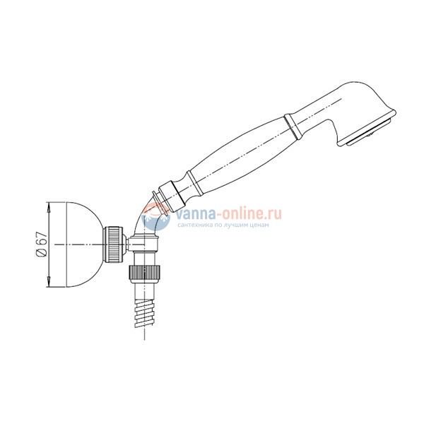 Душевой набор - лейка, шланг, держатель Paini Liberty Душевой набор - лейка, шланг, держатель Paini Liberty