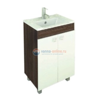 Тумба Comforty Рио 60 белая/дуб солсбери с раковиной Comforty XD-A60 (3126983) Тумба Comforty Рио 60 белая/дуб солсбери с раковиной Comforty XD-A60 (3126983)