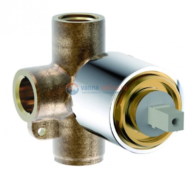 Смеситель Bravat D999CP-RUS для ванны и душа (скрытая часть), 1-функциональный