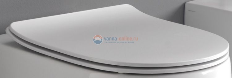 Сиденье Kerasan Flo SLIM белое,крепление хром (микролифт)