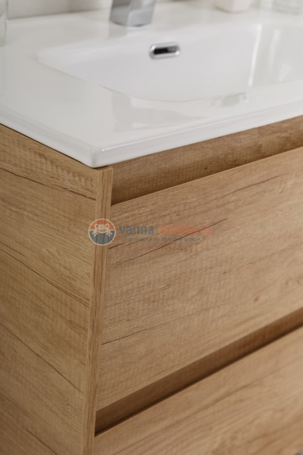 Тумба с раковиной Belbagno KRAFT 39-500/390-2C-SO-RNN 50 cм подвесная с 2 ящиками, Rovere Nebrasca Nature