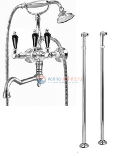 Смеситель Cezares Diamond VDPS2-02-Sw цвет бронза, ручки Swarovski