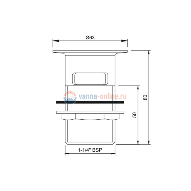 Сливной набор для раковины/биде Jaquar Allied ALD-CHR-709
