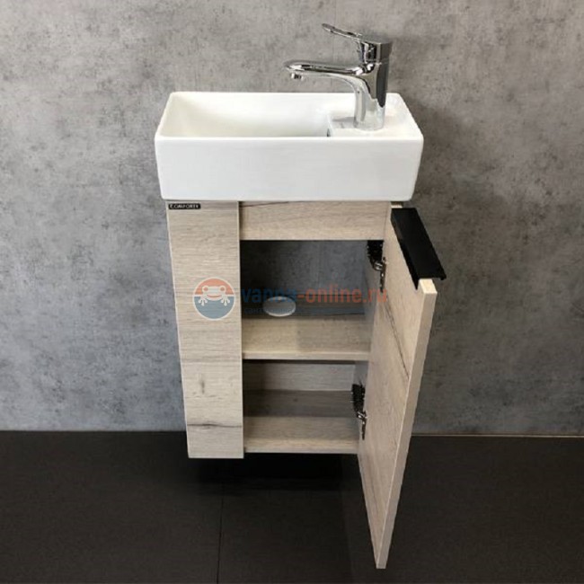 Тумба Comfortу Асти-40 дуб дымчатый c раковиной CREA 40, P-UM-CRE40/1 Тумба Comfortу Асти-40 дуб дымчатый c раковиной CREA 40, P-UM-CRE40/1