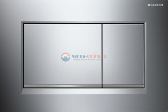 Клавиша Geberit Sigma Type 30 115.883.KH.1, двойной смыв, пластик, хром глянцевый/ хром матовый/ хром глянцевый