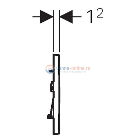 Клавиша Geberit Sigma Type 30 115.883.KH.1, двойной смыв, пластик, хром глянцевый/ хром матовый/ хром глянцевый