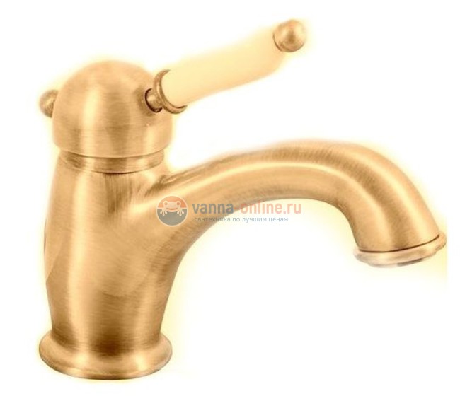 Смеситель для раковины Rav-Slezak Labe L526.5Z, золото/белый