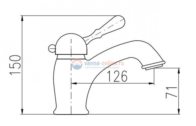 Смеситель для раковины Rav-Slezak Labe L526.5Z, золото/белый
