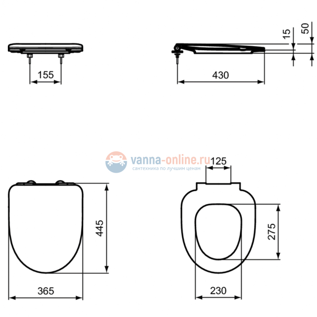 Сидение и крышка для унитаза с функцией плавного закрытия Ideal Standard i.life A T467601 Сидение и крышка для унитаза с функцией плавного закрытия Ideal Standard i.life A T467601